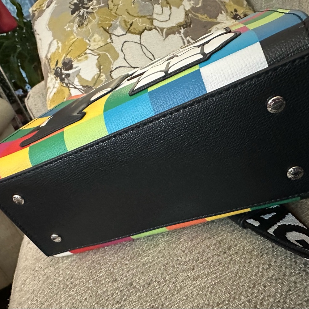 Karl Lagerfeld Paris Maybelle Rainbow Tote Crossbody Bag NWT With Pouch - Picture 10 of 15